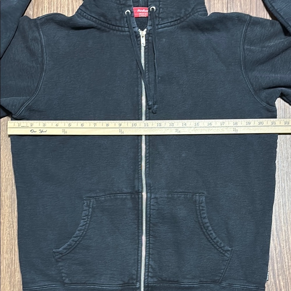 Supreme Butterfly Graphic Full Zip Hoodie Black Size Medium Made in Canada - Picture 10 of 11
